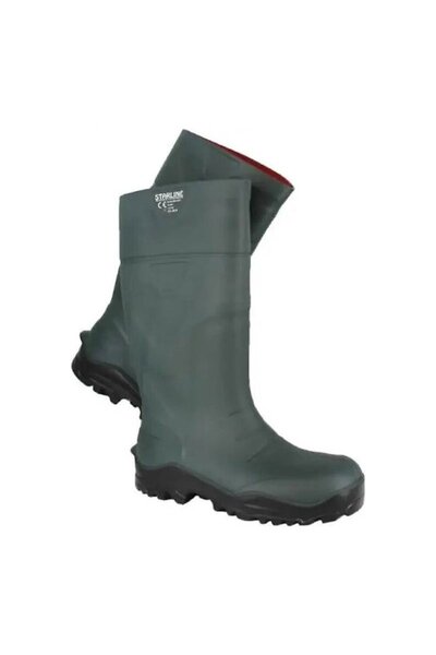 Starline Poliüretan Çelik Burunlu Çelik Ara Tabanlı S5 Yeşil Çizme