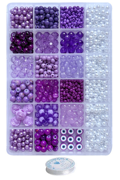 By MO Accessories Σετ κοσμημάτων με μαργαριταρένιες χάντρες και φιγούρες με μ...