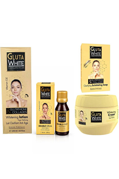 GLUTA WHITE GLUTATHIONE & COLLAGEN LOTION + SERUM + CREAM + SOAP