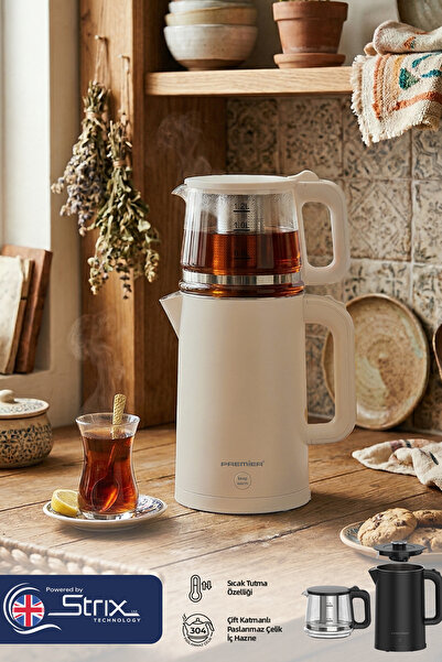 Premier PTP 3418 2in1 Çay Makinesi & Su Isıtıcı Özellikli – 304 Paslanmaz Çel...