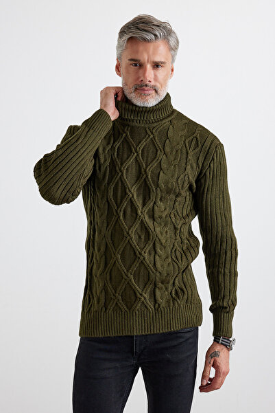 Livio Ferri Ανδρικό πουλόβερ με πλέξη με ραβδώσεις με διαμάντια