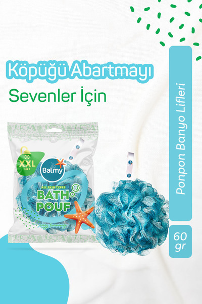 Balmy Xxlarge Green-White Bath Loofah