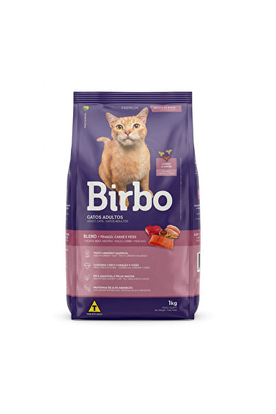 Birbo Adult Premium Cat Food – High-Protein Triple Blend Mix (Chicken, Meat &...