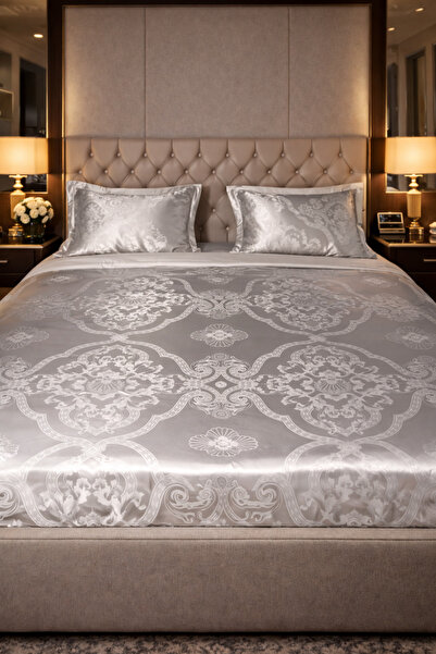 OEM Σατέν λευκά είδη κρεβατιού, μοντέλο RoyalGrey, γκρι, 6 τεμάχια, πλήρες σε...