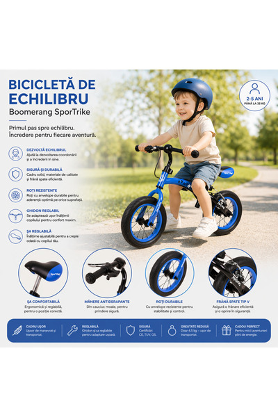 Bebelul SporTrike bicicletă fără pedale pentru copii