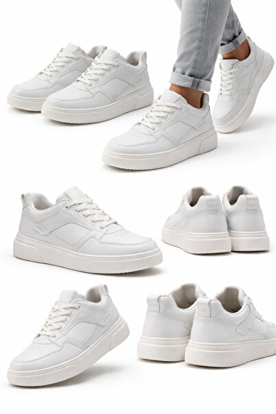 Jack Lion Erkek Beyaz Ortopedik Günlük Şık Tasarımlı Rahat Kalıp Sneaker Ayakkabı Efgjlmx30