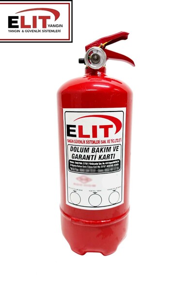 ELİT YANGIN VE GÜVENLİK SİSTEMLERİ 2 Kg ABC Kuru Kimyevi Tozlu Yangın Söndürm...