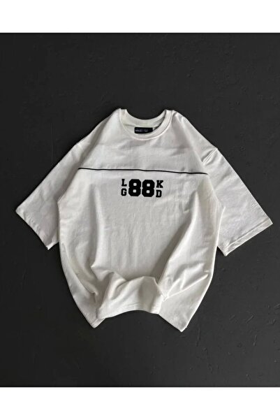 Kanonik Education Μπλουζάκι Unisex Crew Neck Printed Oversize - Λευκό