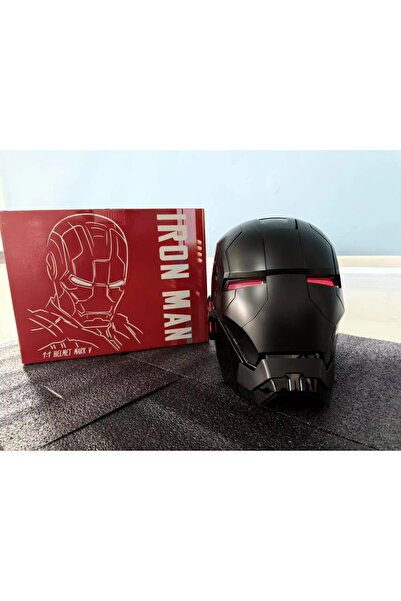 hifu Iron Man Kask Demir Adam Robot Maske Ses Komutlu Uzaktan Kumandalı Dekor...