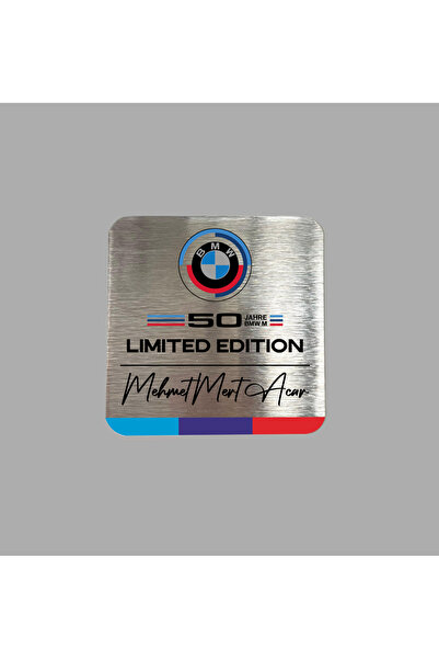 CRF Kişiye Özel BMW Yeni Logolu 50. Yıl 50 Jahre Limited Edition Metal Etiket...
