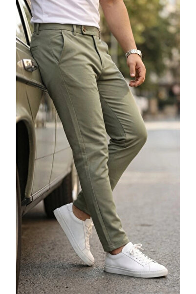 Generic Brand Men's Slim Fit Tongue Fabric Trousers
