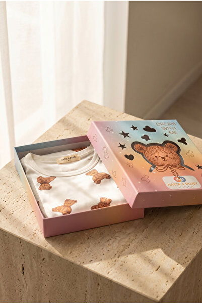 Katia&Bony Παιδικό σετ πιτζάμες με σχέδιο Teddy σε κουτί