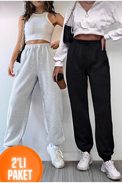 Verivay Χειμερινό παντελόνι 2"-Μαύρο και γκρι λαστιχένιο πόδι