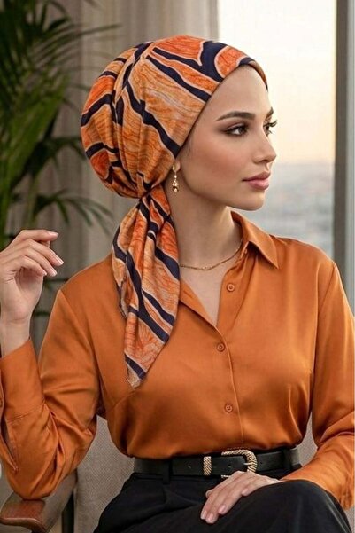 Aişe tesettür Μαύρο κασκόλ με σχέδιο Taba