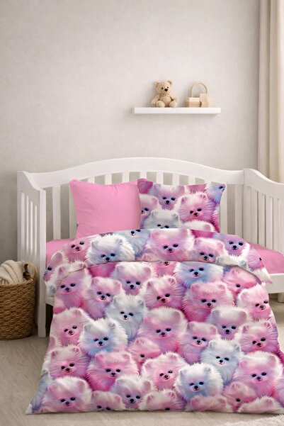 BONJARDİNHOME Colorful 4-Piece Baby Duvet Cover Set