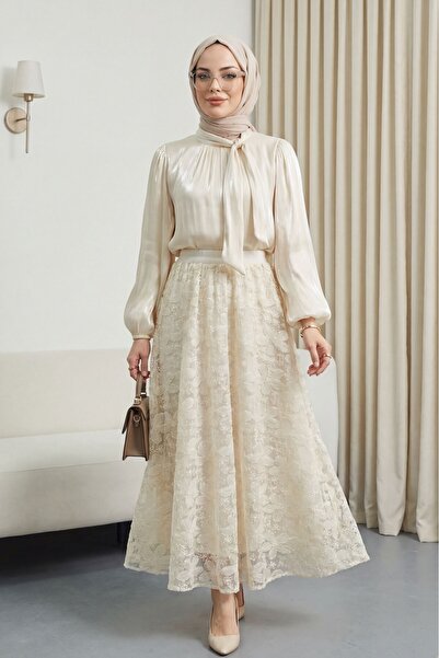 Modamorfo Σετ Janjan με φούστα με παγιέτες, γιακά που δένει και ελαστικά μανί...