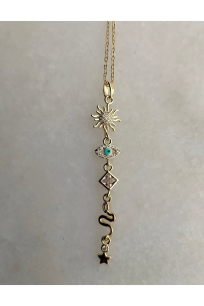 mibrillo Steel gold, figure necklace 45 cm
