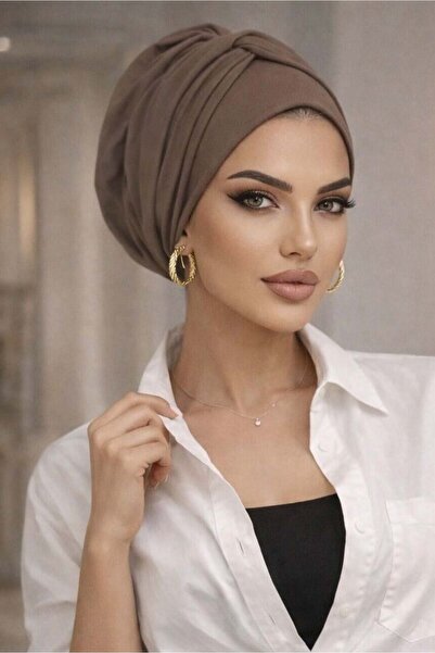 Aişe tesettür Λεπτομερές σκουφάκι από βιζόν με σχέδιο σπιράλ