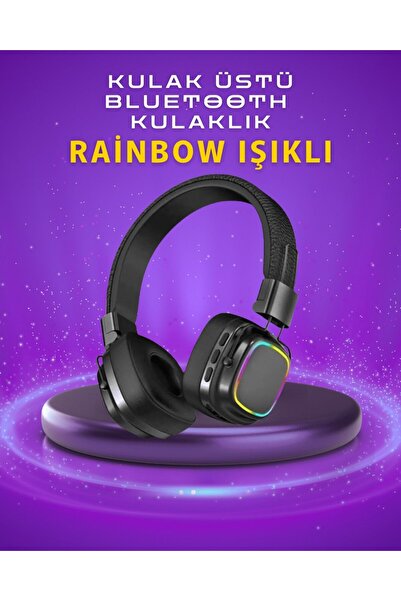 Kanonik Education سماعة موسيقى بلوتوث 5.3 مع تأثيرات ضوئية ملونة