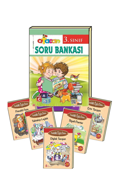 Ata Yayıncılık 3. Sınıf Tüm Dersler AFACAN Soru Bankası Seti Renkli 5'li Öykü...