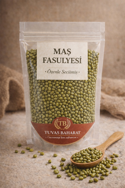 TUVAS BAHARAT Doğal Maş Fasulyesi – Katkısız, Yüksek Kalite Bakliyat 1 KG