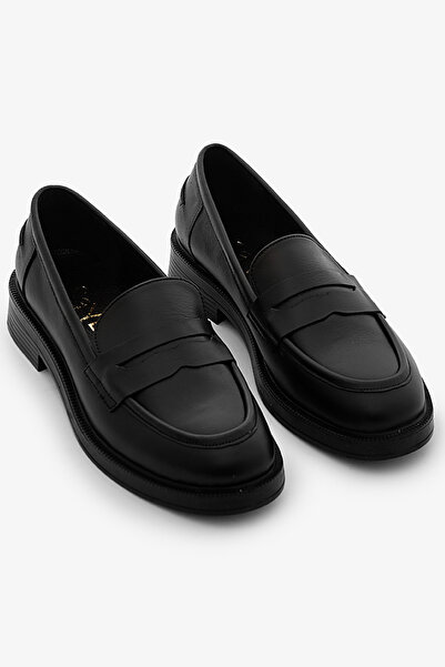 SAYL Μαύρα γνήσια δερμάτινα παπούτσια μοκασίνι χωρίς κορδόνια Γυναικεία casua...