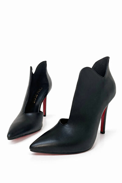HAYYSHOES LUNESSA Siyah Deri Özel Tasarım Love Aynalı Jürdan Kaplama Topuk St...