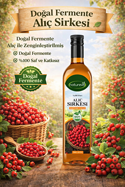 NATUREVA Alıç Sirkesi 500 ml - Doğal Fermente