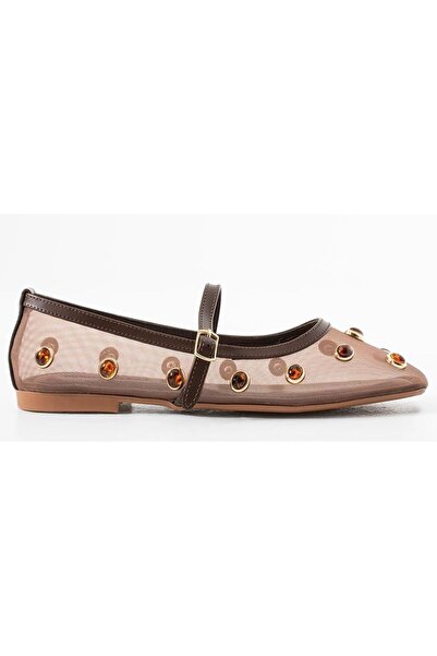 Kids Club Shoes Pantofi de damă Feles curea Toka cu pietre aplicate Mesh bale...