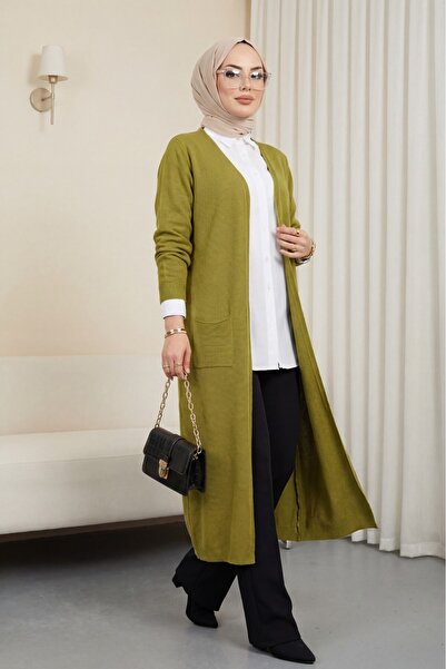 Modamorfo Hijab μακριά ζακέτα με τσέπες