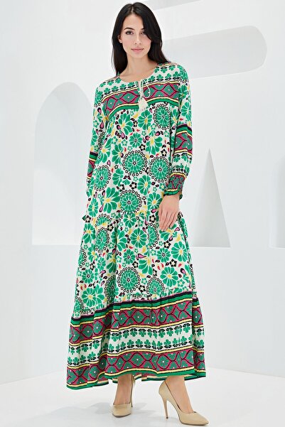 Hiccup BDART Φόρεμα μάξι με σχέδια και λεπτομέρεια δεσίματος