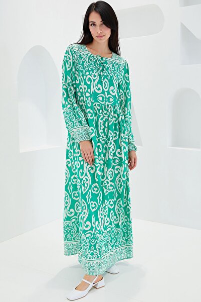 Hiccup BDART Φόρεμα μάξι με σχέδια και λεπτομέρεια δεσίματος