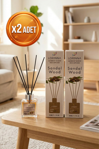 Lorinna Paris Sandal Wood Çubuklu Oda Kokusu Seti 2x50 ml