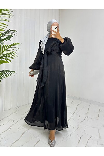 Modamorfo Υφασμάτινο φόρεμα Janjan με λεπτομέρεια δεσίματος σταυρωτά μπροστά ...