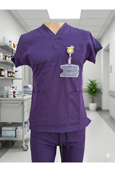 İBT Uniformă medicală pentru doctori și asistente, cu imprimeu.