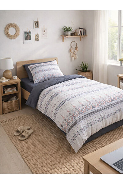 MYSTORY HOME COLLECTION Σετ Παπλωματοθήκη με Μονό Ελαστικό Σεντόνι Estilla Füme