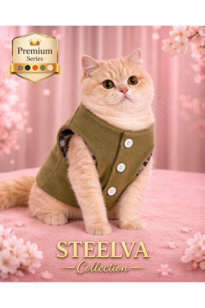 STEELVA Yeşil Rengi Polar Kedi & Köpek Yeleği Pet Kıyafeti