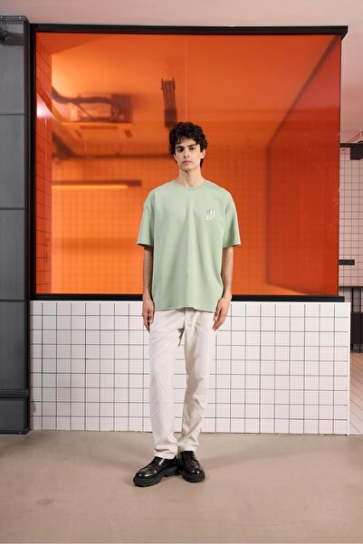 GMG FIRENZE Ανδρικό μπλουζάκι με λαιμόκοψη YEAH με τύπωμα