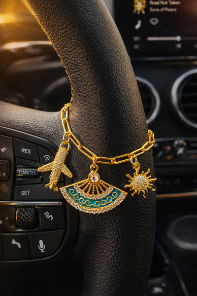 Oasis Life DİREKSİYON CHARM SÜSÜ ARABA SÜSÜ TAŞLI ARAÇ AKSESUAR