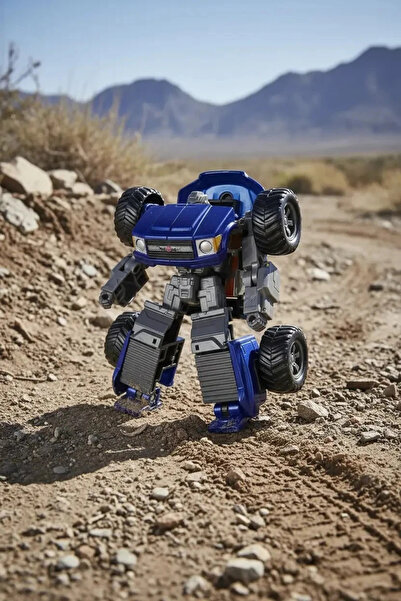 Miniso Lisanslı Metal Robota Dönüşen Off-Road Aracı – Dayanıklı Gövde Mavi/Kı...