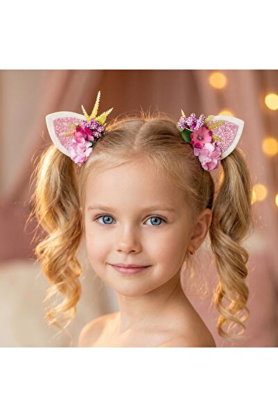 Gift Design Set de 2 cleme de păr Zooky cu urechi de iepuraș, cu sclipici