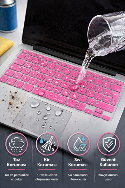 Mcstorey Macbook Kılıf Air Pro Klavye Koruyucu Türkçe Baskı (ESKİ USB'Lİ MODE...