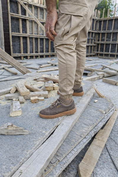 MAYALAR İş Ayakkabısı Poli Taban Dökülme Kırılma Günlük Kullanım Bej-Tütün-To...