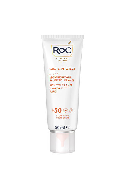 Roc Soleil-Protect High Tolerance 50 Faktör Güneş Korumalı Kırışıklık Karşıtı Rahatlatıcı Likit Krem