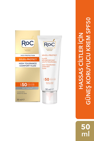 Roc Soleil-Protect High Tolerance 50 Faktör Güneş Korumalı Kırışıklık Karşıtı...