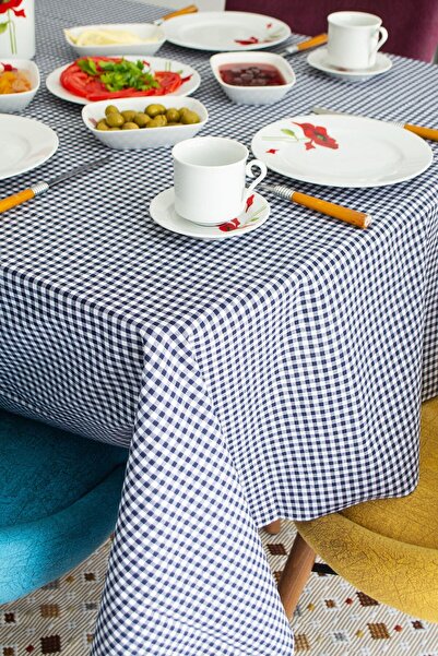 GÖZDE TEKSTİL Τραπεζομάντιλο Black Gingham 170x170