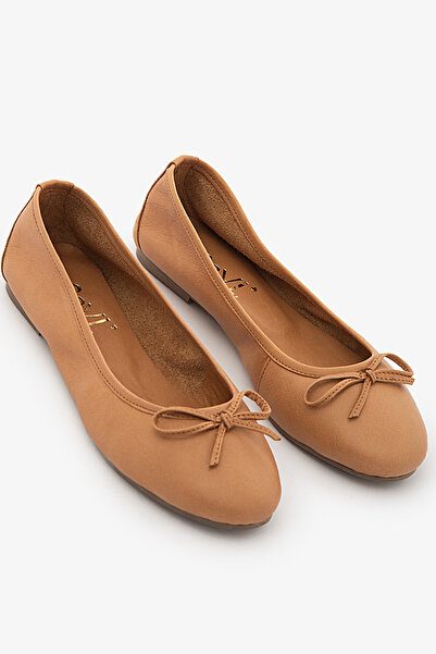 SAYL Γυναικείες μπαλαρίνες από γνήσιο δέρμα με λεπτομέρεια φιόγκου