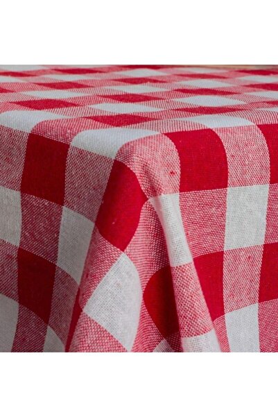 AYDIN ÇEYİZ Κόκκινο Επιτραπέζιο Πανί Τραπέζι και Πανί Πικ-νικ 150 Χ 150 Εκ
