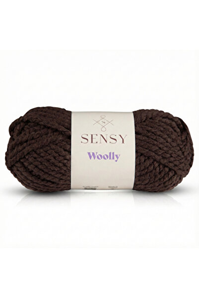 Premium Woolly Hand Knitting Rope Scarf Beanie Hat Rope Poncho Rope Cardigan Yarn Bitter Coffee