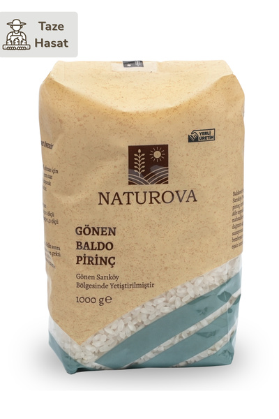 NATUROVA Gönen Baldo Pirinç 1 Kg - Doğal Tarım, Yerli Tohum